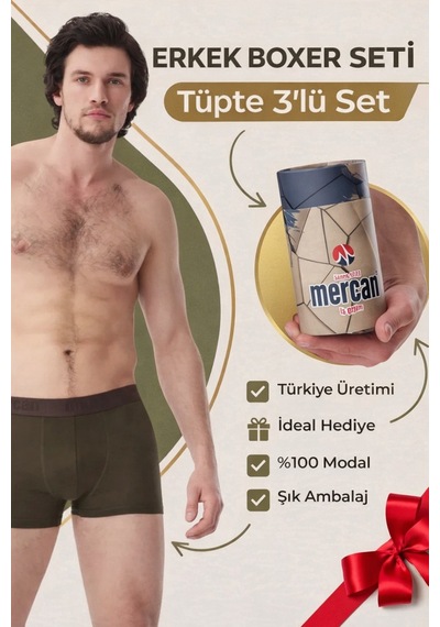Mercan 3 Lü Haki Modal Boxer