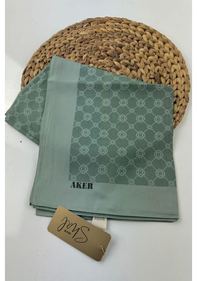 Aker Elegance Monogram Eşarp 1090500-951 Mint Mint