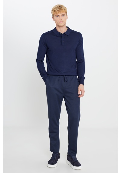 AC&Co / Altınyıldız Classics Erkek Lacı Yünlü Standart Fit Normal Kesim Polo Yaka Triko Kazak Lacı