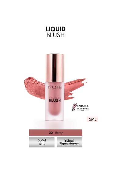 Cosmetics Liquid Blush Nemlendirici Etkili Likit Allık - 30 Berry Işıltılı