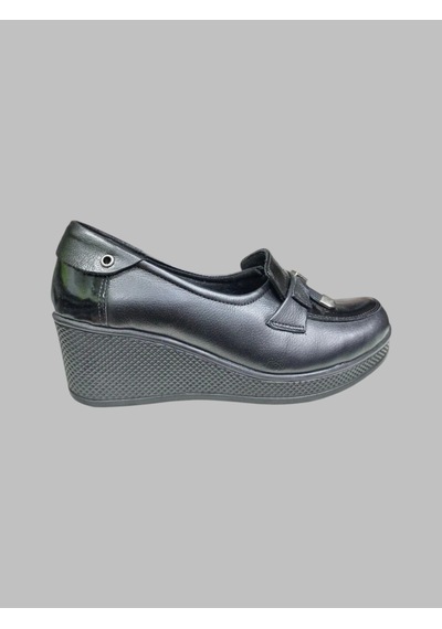 Castle Black Cb-22519-1 Kadın Deri Ayakkabı Siyah