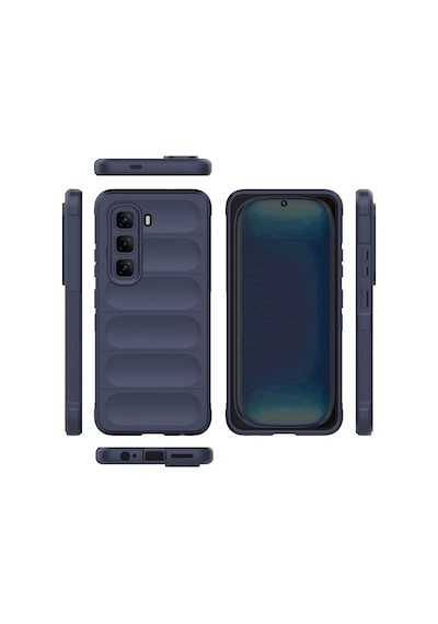 Mobilteam İnfinix Hot 50 4g Kılıf Esnek Tpu Oyuklu Arka Yüzey Tasarımlı Etnik Silikon Siyah