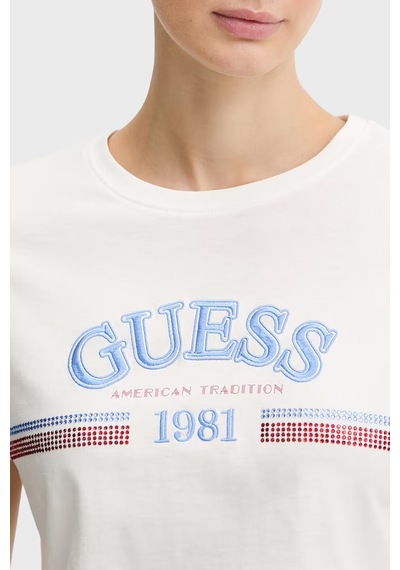 Guess Bayan T Shirt V6rı16 I3z14 G018 Beyaz BEYAZ