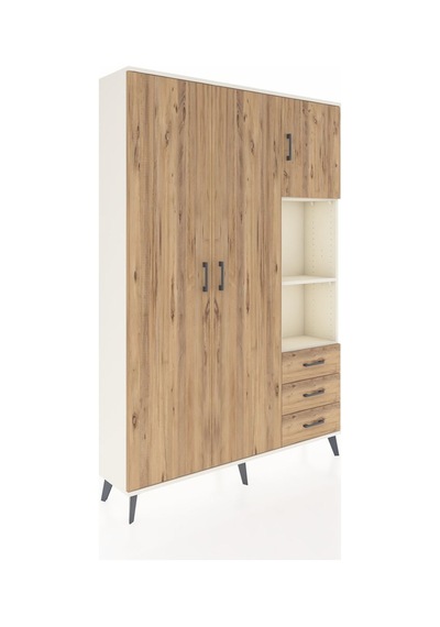 Arges Dolap 5 Raflı 3 Çekmeceli Tek Askılı 132x30x195 Aytaşı-çam/çam Atlas Çam/atlas Çam Arges Dolap 5 Raflı 3 Çekmeceli Tek Askılı 132x30x195 Aytaşı-çam/çam Atlas Çam/atlas Çam