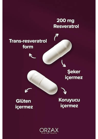 Resveratrol 200 Mg 30 Kapsül