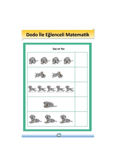 Dodo ile Eğlenceli Matematik Yaz-Sil Kitabı