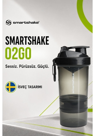 Smartshake Original2go Serisi 600 Ml Siyah Protein Shaker