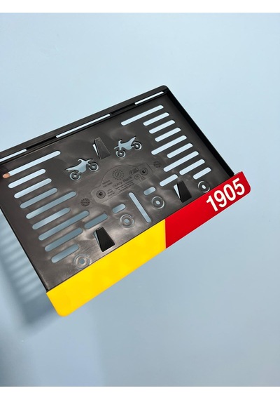 Sarı Kırmızı Pleksi Motor Plakalığı