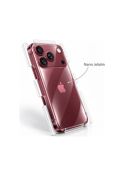 İphone 18 Pro Max Uyumlu 360 Derece Arka Hidrojel Film Koruma Body Jelatin