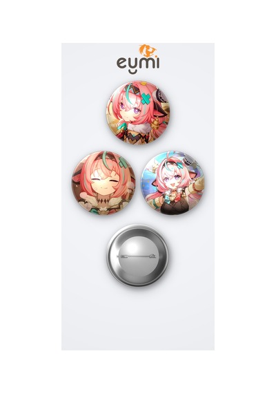 Genshin Impact Oyunu Varesa Oyun 3'lü Metal Rozet Seti 58mm İğneli Buton Çanta Yaka Rozeti Çok Renkli