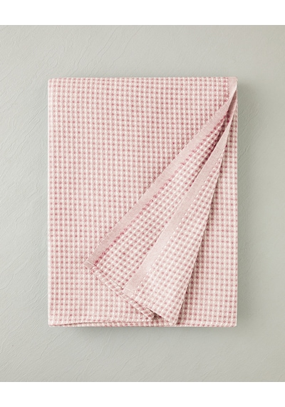 Modern Grid Tek Kişilik Pike 150x220 Cm Pembe