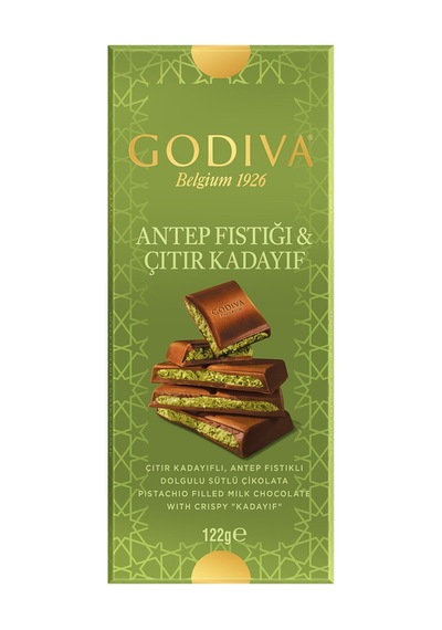 Godiva Kadayıf & Antep Fıstıklı Tablet Çikolata 122 G - 6 Adet Tarı