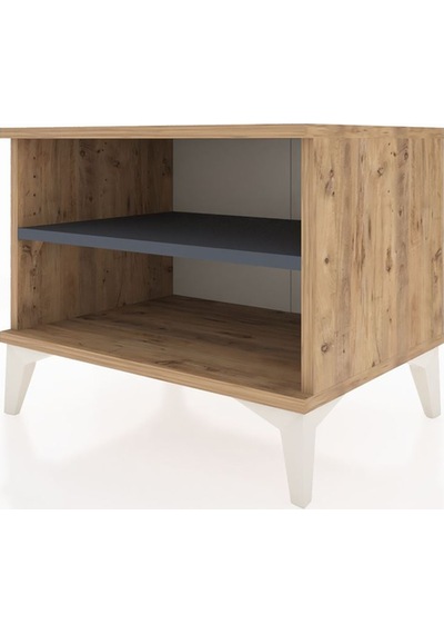 Hyperion Komodin Tek Raflı 60x44x48 Çam-antrasit Çam