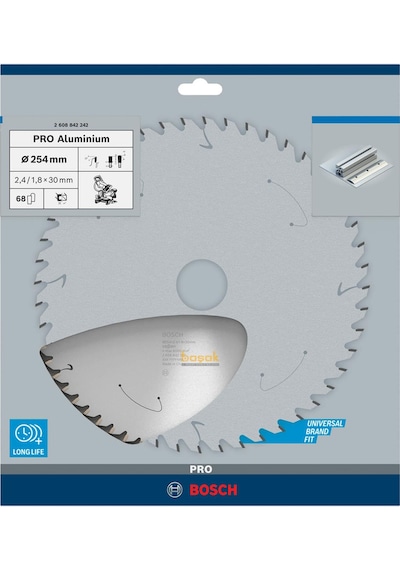 Bosch Pro 254x30 Mm 68 Diş Akülü Alüminyum Daire Testere 2608842242