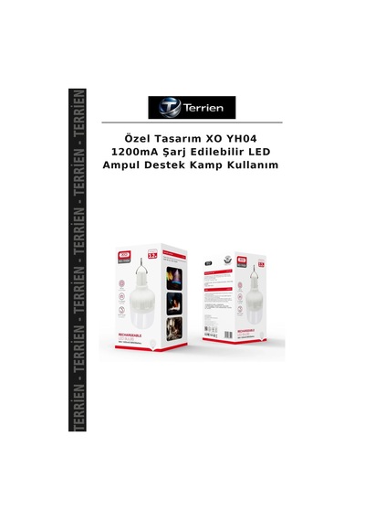 Özel Tasarım Xo Yh04 1200ma Şarj Edilebilir Led Ampul Destek Kamp Kullanım