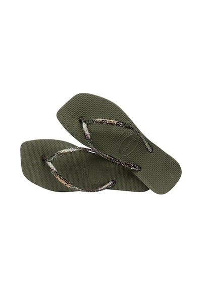 Havaianas HAVAIANAS Slim Square Logo Metalik Green Sandalet 4148257-0869 Yeşil