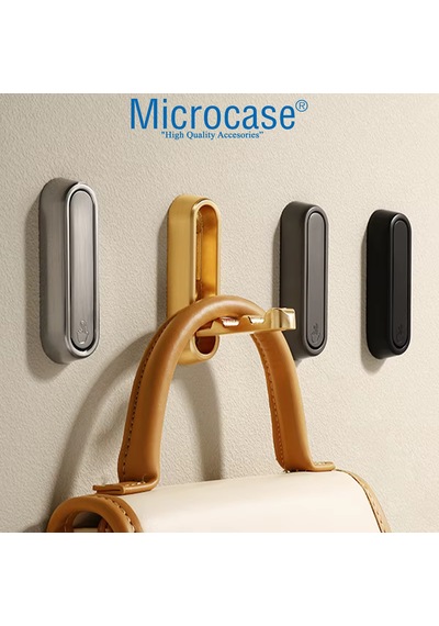 Microcase Çinko Kaplama Bas Açıl Pratik Askılık Anahtar Şapka Eşya Havlu Vb Askılık - Al5182 2 Adet Gri