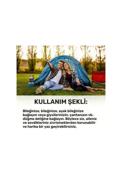 Fiziksel Sivrisinek Kovucu Bileklik Kadın & Erkek, Yazlık Açık Hava Koruması