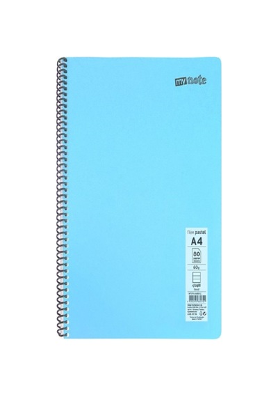 Defter Spiralli Telli Pp Kapak A4 Mynote 5 Adet Farklı Renkler 80 Sayfa Çizgili Defter 5 Farklı Çok Renkli