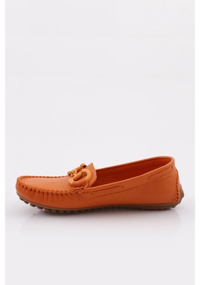 Dgn K105 Kadin Aksesuarli Loafer Ayakkabi K105-1774-R6448 Turuncu