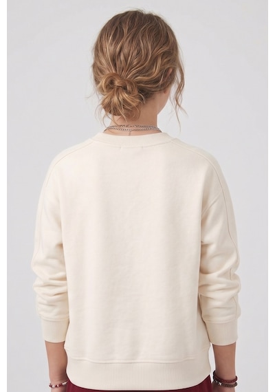 Minipomes 9-14 Yaş Kız Çocuk Cool Day Dog Üç İplik Sweatshirt Krem