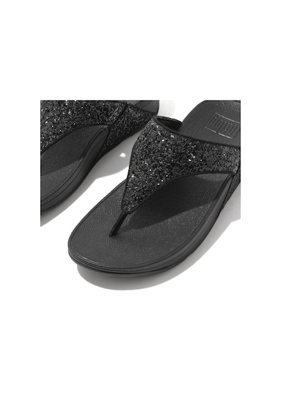 Roncato 339 Black Glitter Terlik Kadın Diğer X03-339 /323 Fitflop Lulu Glitter Toe-post Siyah