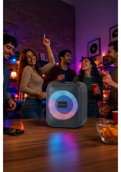 Özel Üretim Bluetooth Hoparlör Rgb D13 Siyah Seyyar Ürün Parti Eşyası Çanta Boyu