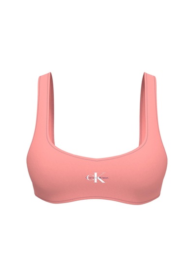 Calvin Klein Kadın Pembe Logo Detaylı Bralet Bikini Üstü-13576 Pembe