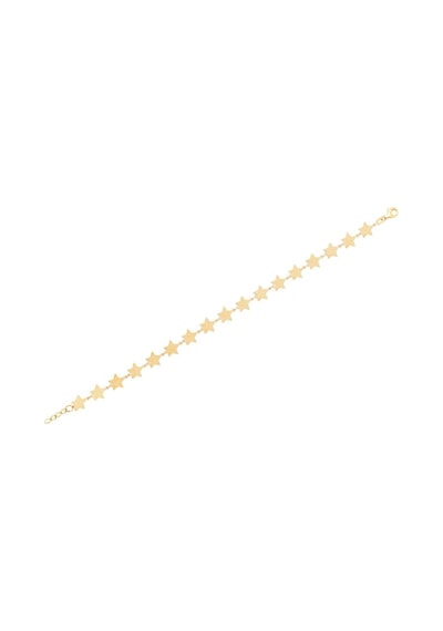 Diamond Line - Gülaylar - Sarı Altın 14 Ayar Yıldız Bileklik Standart N11.21768 Sarı Altın