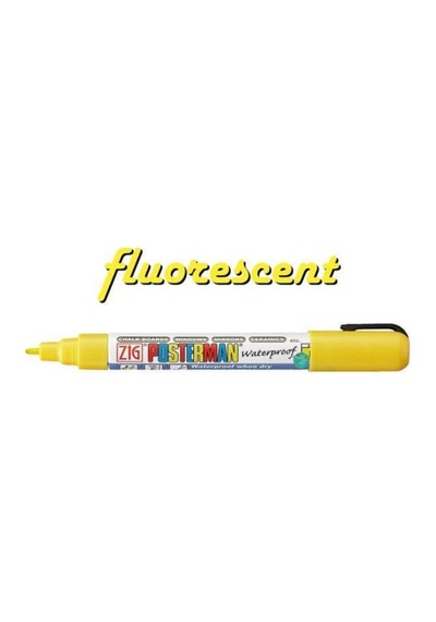 Posterman Waterproof Boyama Markeri Fine Uç 1 Mm Fluo. Yellow