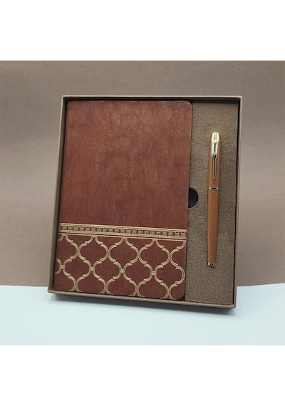 Öğretmenler Günü Hediyesi Kutulu Deri Defter Kalem Seti 65407598