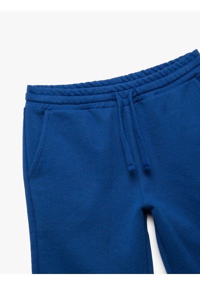 Koton Beli Bağcıklı Cep Detaylı I Basic Şort Saks 5skb40148tk Saks Mavi