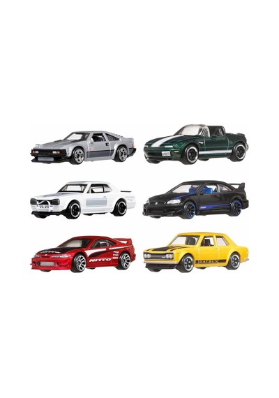 Hot Wheels 1:64 Japon Temalı 6'lı Die-cast Model Araba Seti Jby77