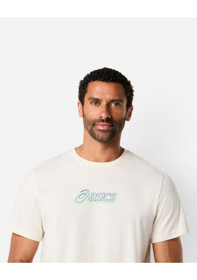 Asics Asıcs Logo Graphıc Tee Erkek Bej Kısa Kollu Tshirt 2031f334-100