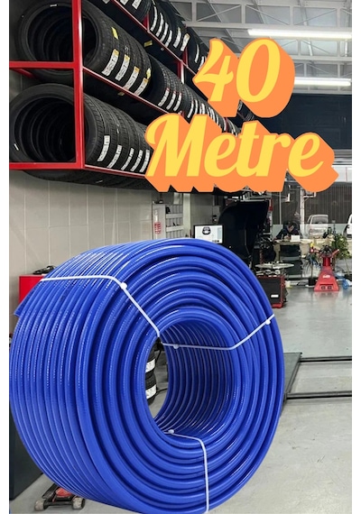 40 Metre Kompresör Hava Hortumu 8 Mm Termo Hortum Mavi Thermo Hortum Basınca Dayanıklı Hortum