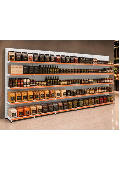 Market Rafı Ekonomik 5'li Bazasız Duvar Ünitesi- 40a/30 4 - H:220 Cm 40x60 Cm-antrasit Gri Çok Renkli