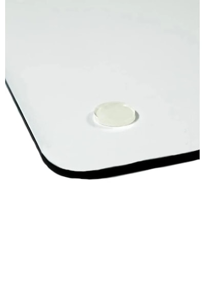 Cam Kesme Tahtası, Büyük Boy Kesme Tahtası, Kenarları Oval Sunumluk, Antibakteriyel 25x35 Cm Şeffaf