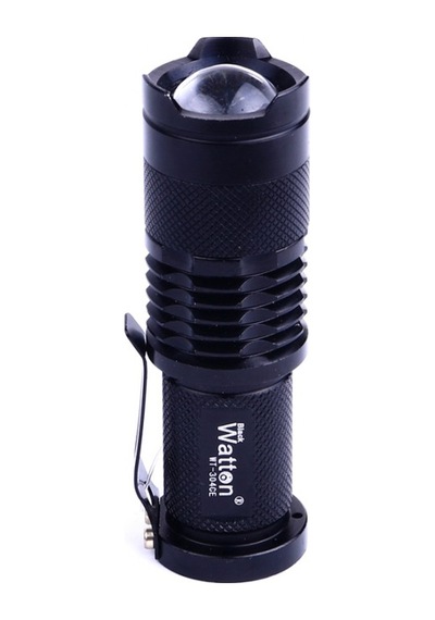 Mini Güçlü Şarjlı Pilli El Feneri Watton Wt-304 Siyah