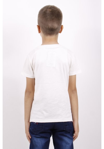 Toontoy Kids Toontoy Erkek Çocuk Awesome Pul Nakışlı T-shirt İndigo