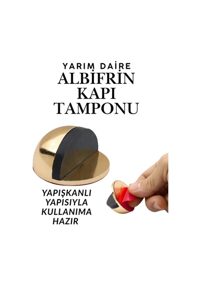 5 Adetalbifrinyarım Daire Yapışkanlı Kapı Tamponu Kapı Stoperi Metal Kapı Stopu Durdurucu