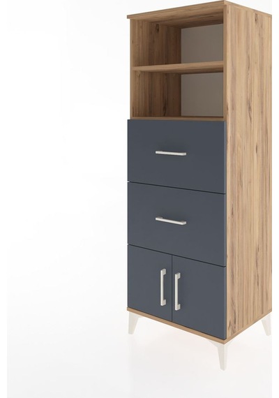 Hyperion Dolap 2 Raflı 2 Çekmeceli 2 Kapaklı 60x44x163 Çam-an... Çam