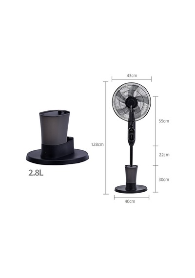 Uzaktan Kumandalı Buzlu Vantilatör Buharlı 3l Nemlendirici Fan Za