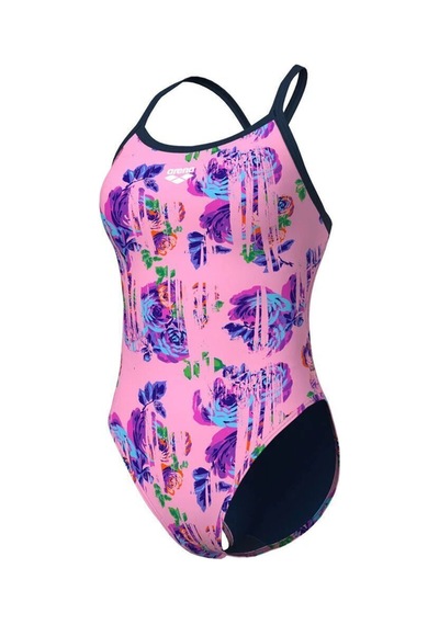 Women's Arena Rose Texture Swımsuıt Xcross Back Kadın Yüzücü Mayosu Çok Renkli