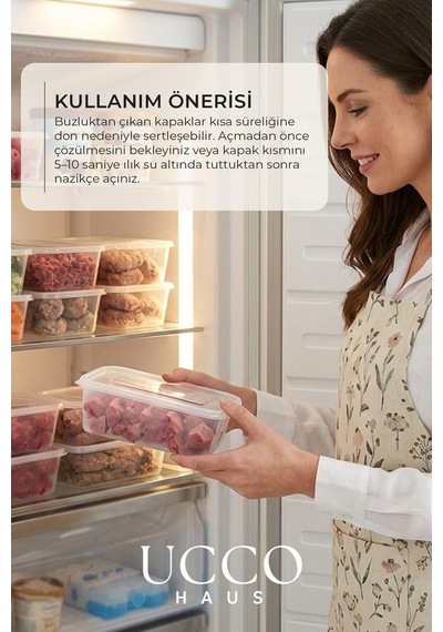 20 Adet 1000 Ml Ekonomik Buzdolabı & Mikrodalga Sızdırmaz Kapaklı Saklama Kabı Seti Buzluk Organizer Turuncu