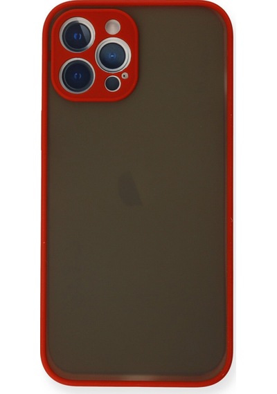 Apple iPhone Uyumlu 12 Pro Kılıf Montreal Silikon Kapak - Kırmızı Bzsxx00 1