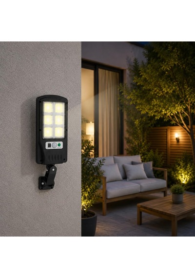 Güneş Enerjili Solar Led Bahçe Lambası, Kumandalı Hareket Sensörlü 3 Modlu Ip65 Dış Mekan Duvar Aydınlatma, Ayarlanabilir Solar Aplik, Balkon Teras Garaj Diğer