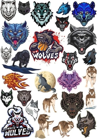 Kurtlar Sticker Set 6 20 Parça Telefon, Tablet, Defter, Laptop Sticker