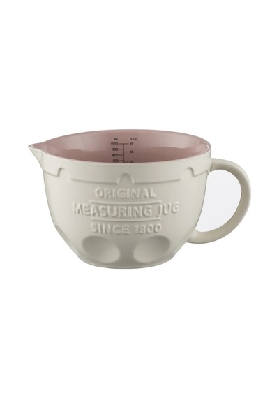 Innovative Kitchen 1 L Stoneware Measuring Jug -ölçü Kabı Karıştırma Kasesi Krem