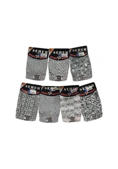 Yıldızı Erkek Desenli Boxer 007 - 12 Adet 001