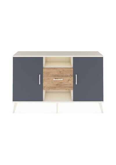Arges Konsol 3 Raflı Tek Çekmeceli 2 Kapaklı 132x30x83 Aytaşı-antrasit/çam Antrasit/çam Arges Konsol 3 Raflı Tek Çekmeceli 2 Kapaklı 132x30x83 Aytaşı-antrasit/çam Antrasit/çam